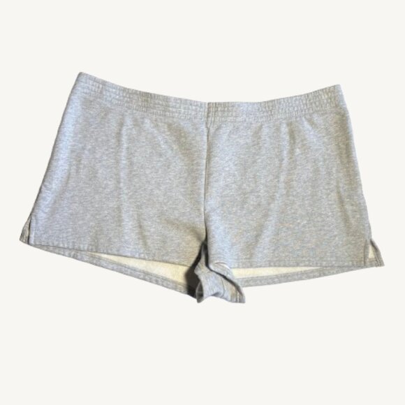 NWT TNA Cozy Fleece Mid-Weight Heather Chrome Grey Sweat Shorts Size XXL - Picture 1 of 12